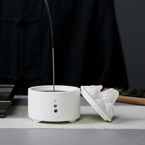 Creative Ceramic Japanese Incense Burner Mountain View Incense Burner Chinese Style Retro Zen Entryway Office Agarwood Incense Holder Decorative Item