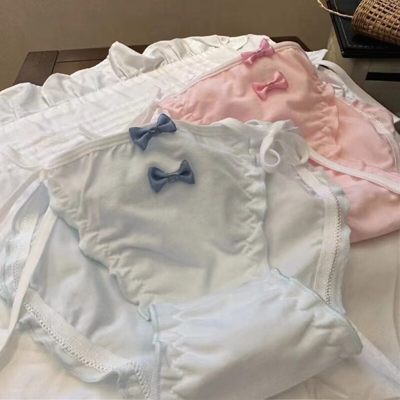 Good-Looking Pure Lust Loli Maid Free Straight-In Panties New Low-Waist Bow Tie Thong 300-F4