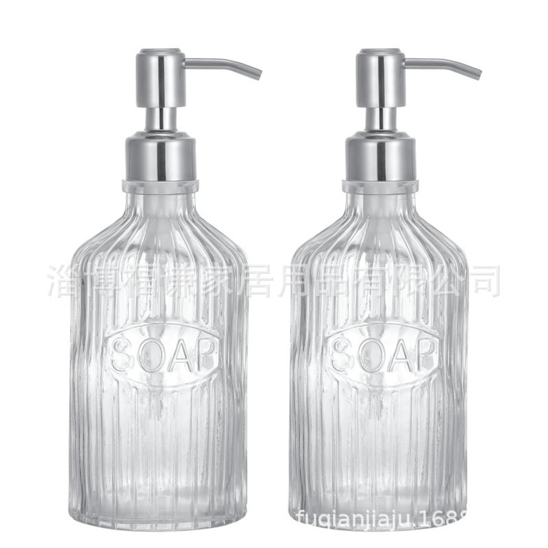500ml Transparent Seasoning Empty Bottle Set, Hand Sanitizer Bottle, Oil Bottle, Automatic Opening and Closing Oil Spout, Refillable Empty Bottle