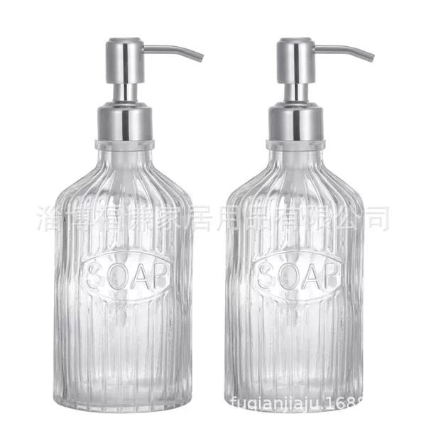 500ml Transparent Seasoning Empty Bottle Set, Hand Sanitizer Bottle, Oil Bottle, Automatic Opening and Closing Oil Spout, Refillable Empty Bottle