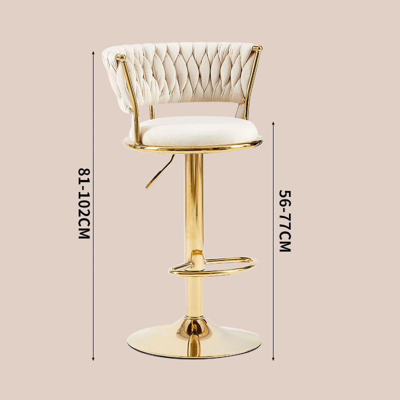 Silla de bar de lujo ligera, taburetes altos, silla de respaldo para el hogar, silla de cajero giratoria y silla de elevación de la recepción. image 7