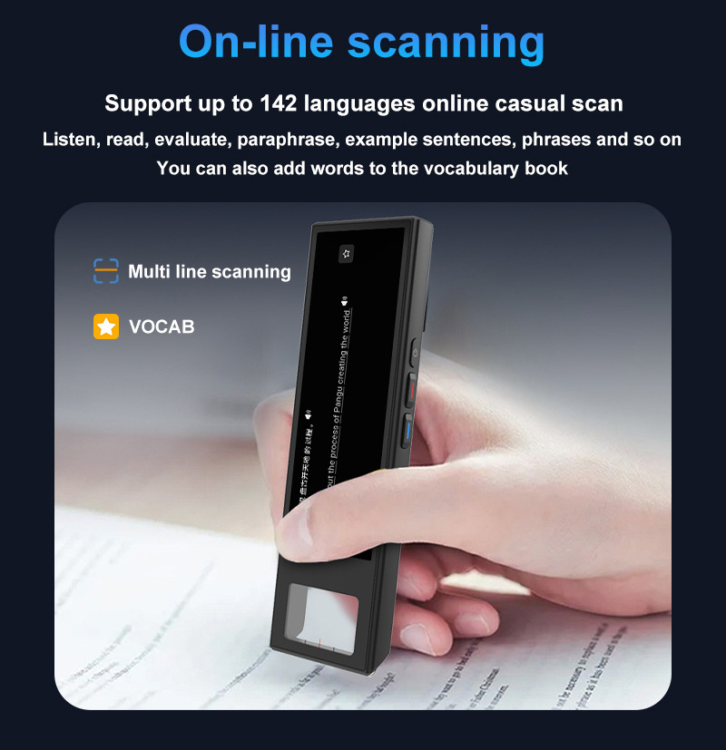 S90 intelligent scanning and translation machine, offline photo-taking and transliteration all-in-one machine, pinyin scanning, Xuewang Dictionary translator, etc Application Scenario