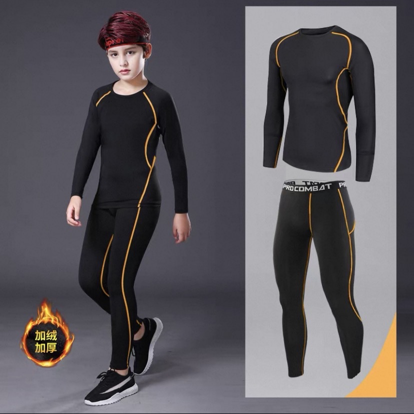 [fleece] orange line long sleeves + trousers