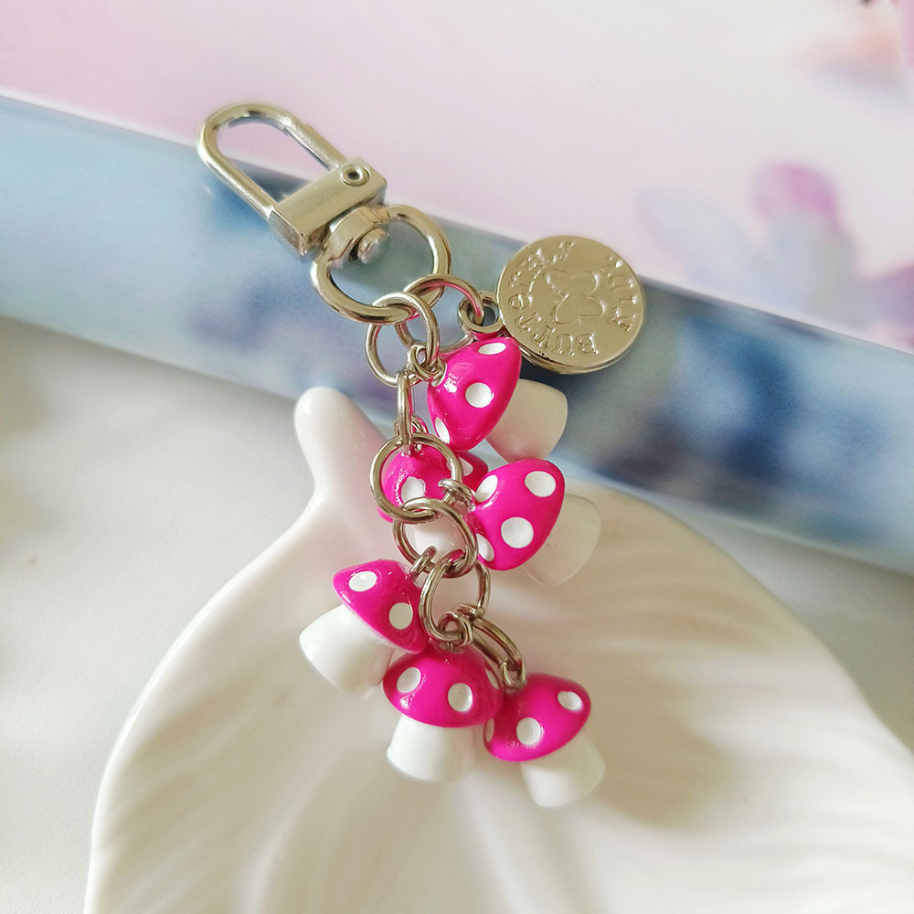11g Weight Keychain Classification 1 Piece Quantity Wedding, Graduation, Birthday Occasion Resin Material Mushroom Pattern Unisex Gender Cute Style Cute Mushroom Resin Unisex Keychain 9