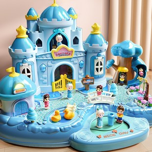 Magnetic Play House Elsa Princess Castle Children's Toy Girls' Birthday Gift for Princesses 3-6 Years Old