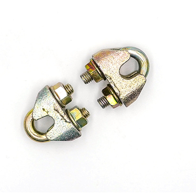 德式玛钢卡头DIN1142彩锌黄锌钢丝绳DIN1142卡头