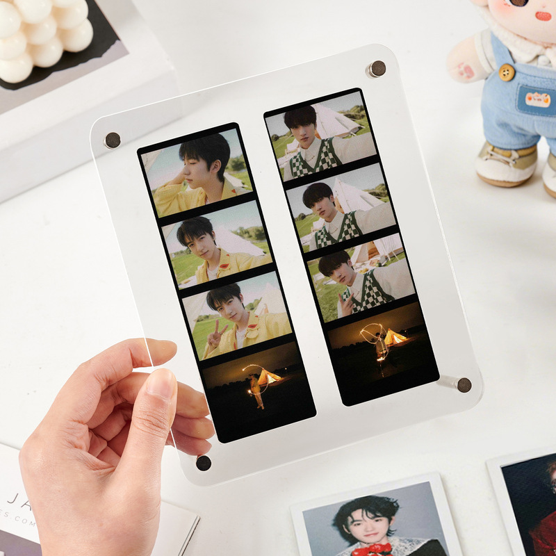 Photo Frame Display Stand Ins Photo Transparent Bookmark Celebrity Postcard Desktop Display Stand Collection Rack Amazon Cross-Border
