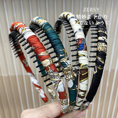 Korean toothed hair clip for women, versatile, elegant, anti-slip, hair compression, outdoor, retro, anti-slip headband, hair bun clip