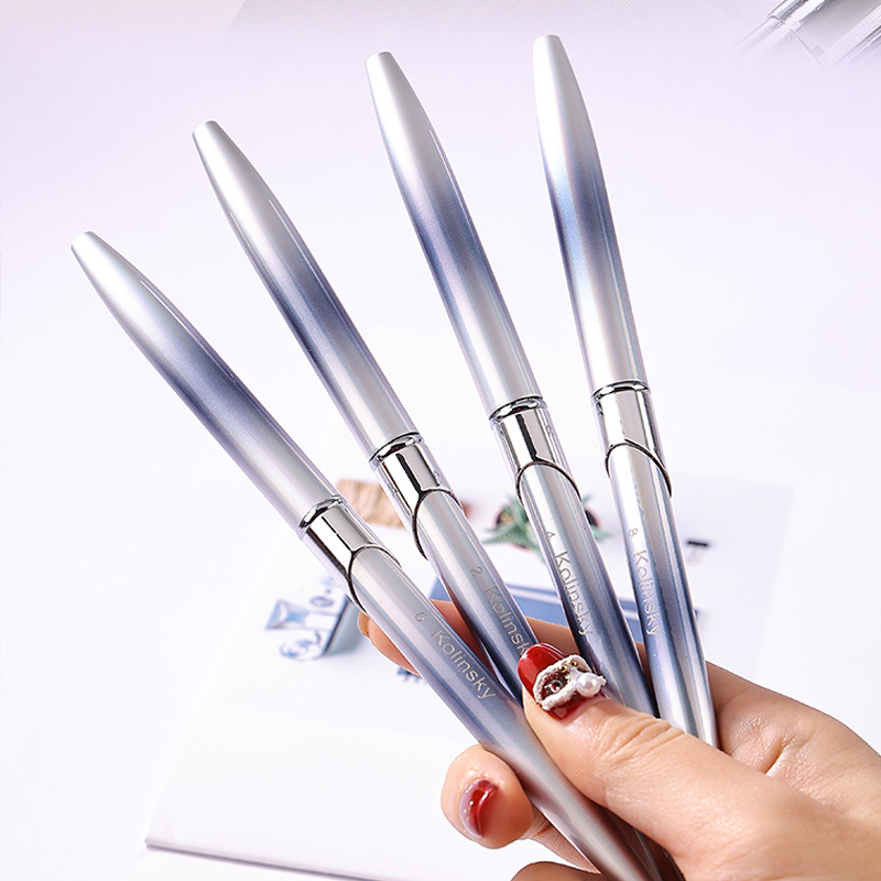 Nueva fábrica de uñas de visón de pelo pluma tallada cepillo Kolinsky cepillo de uñas de visón de pelo de uñas de cristal pluma