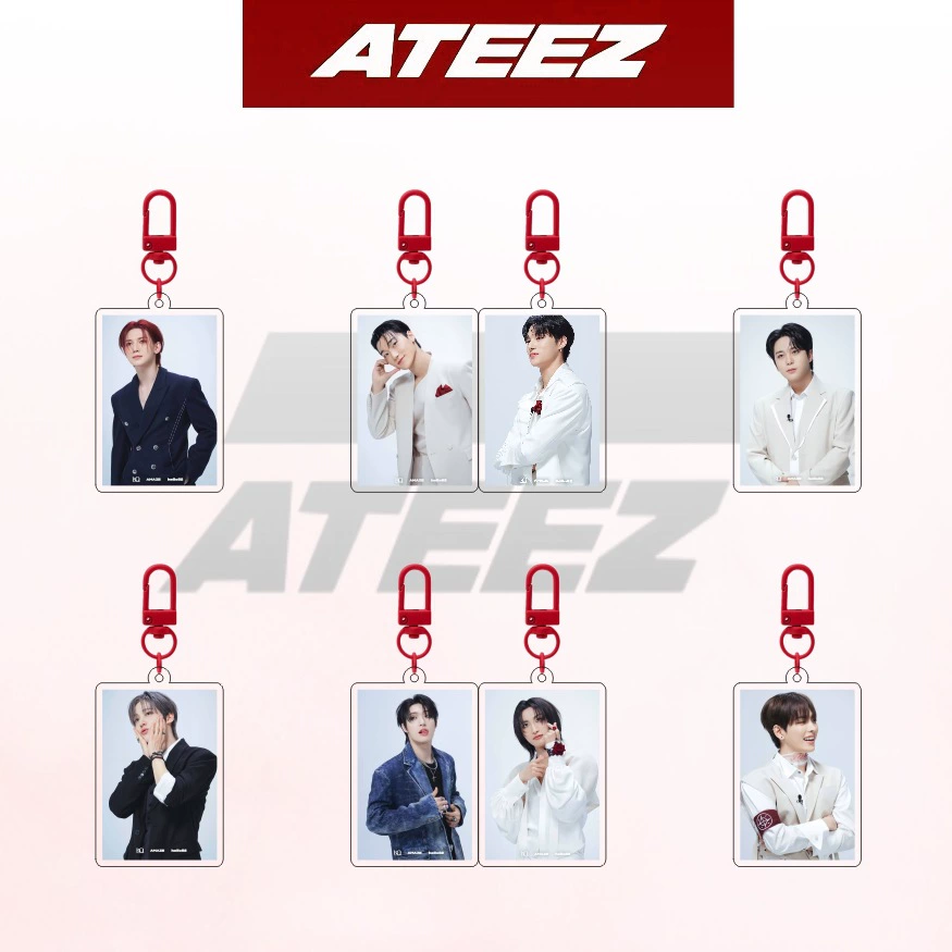 ATEEZ 2026 Single Button Acrylic Keychain BTS Kim Taehyung Peripheral