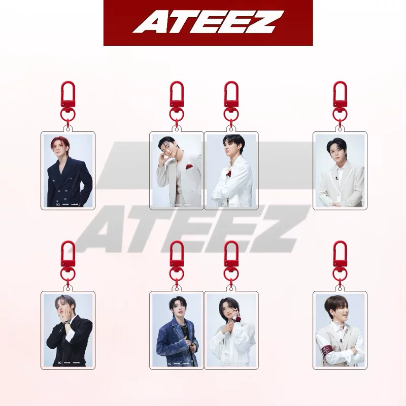 ATEEZ 2026 Single Button Acrylic Keychain BTS Kim Taehyung Peripheral