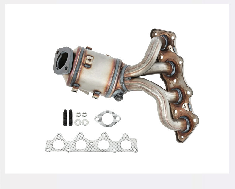 Exhaust manifold and three-way catalytic converter suitable for modern Accent/Veloster and Kia Rio 1.6L models