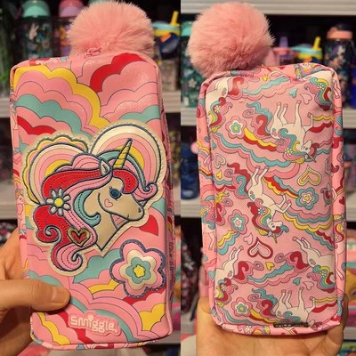 Rainbow double-layer pencil case, unicorn, 22.5×12.5cm