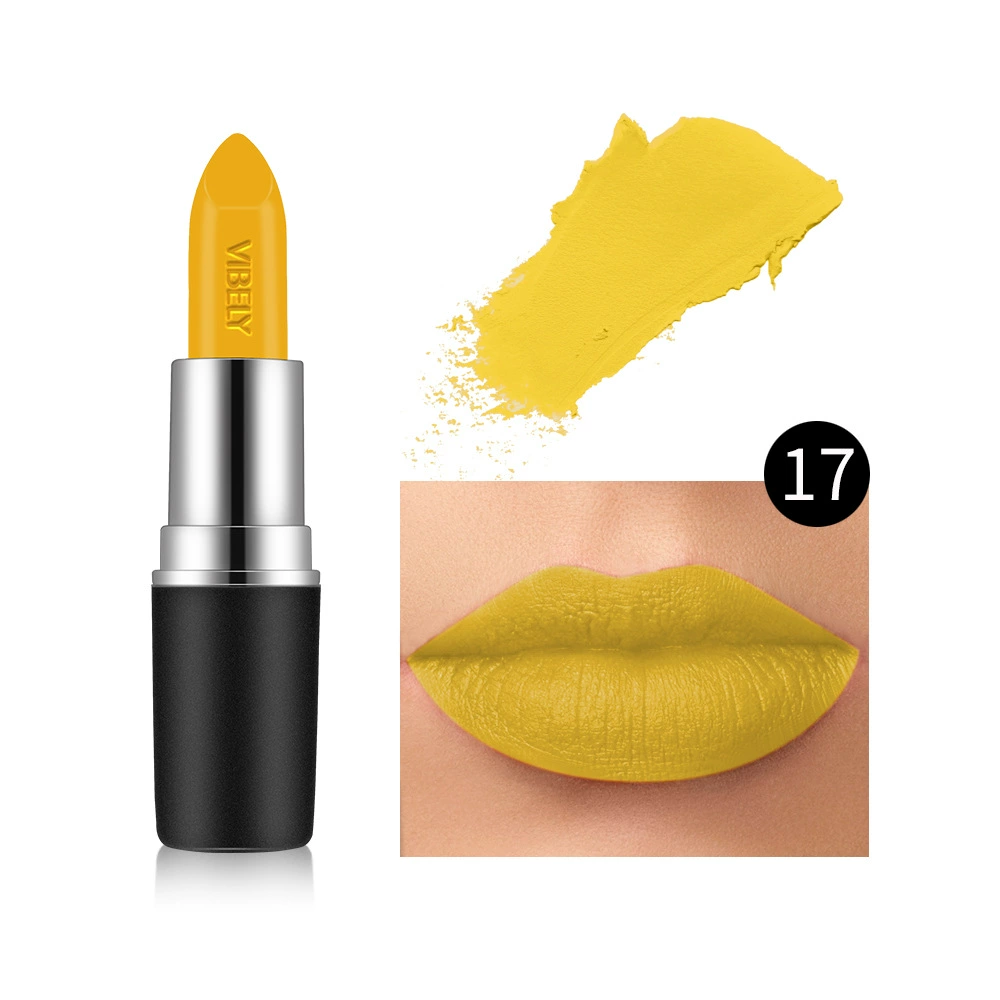 Помада VIBELY matte bullet, 29 оттенков включая чёрный, бархатистая стойкая текстура