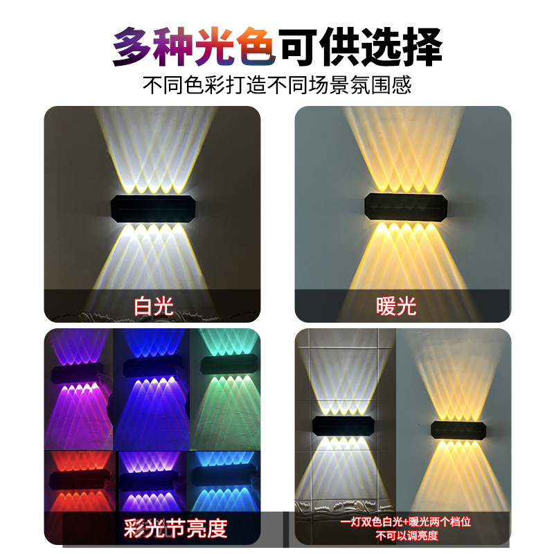 Lámpara de pared de puerta de patio transfronteriza, foco de villa de jardín al aire libre, impermeable, de doble cabezal, luz solar de alto brillo