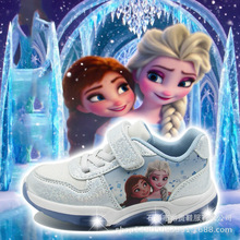 外贸尾货女童春秋新款儿童公主卡通童鞋跑步鞋女童运动鞋休闲童鞋