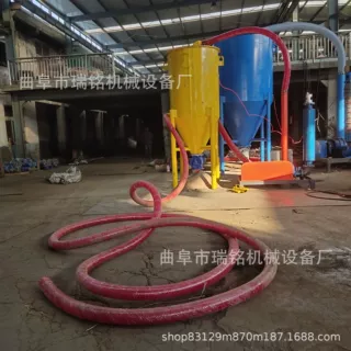 边吸边卸料除尘气力吸灰机 TGFF 长15米草粉气力吸灰机粮食吸粮机
