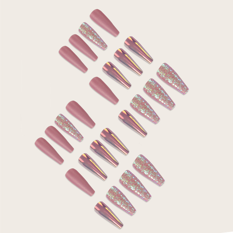 24 Pieces Quantity Fashion Geometric Plastic Wear Manicure 24 Pieces