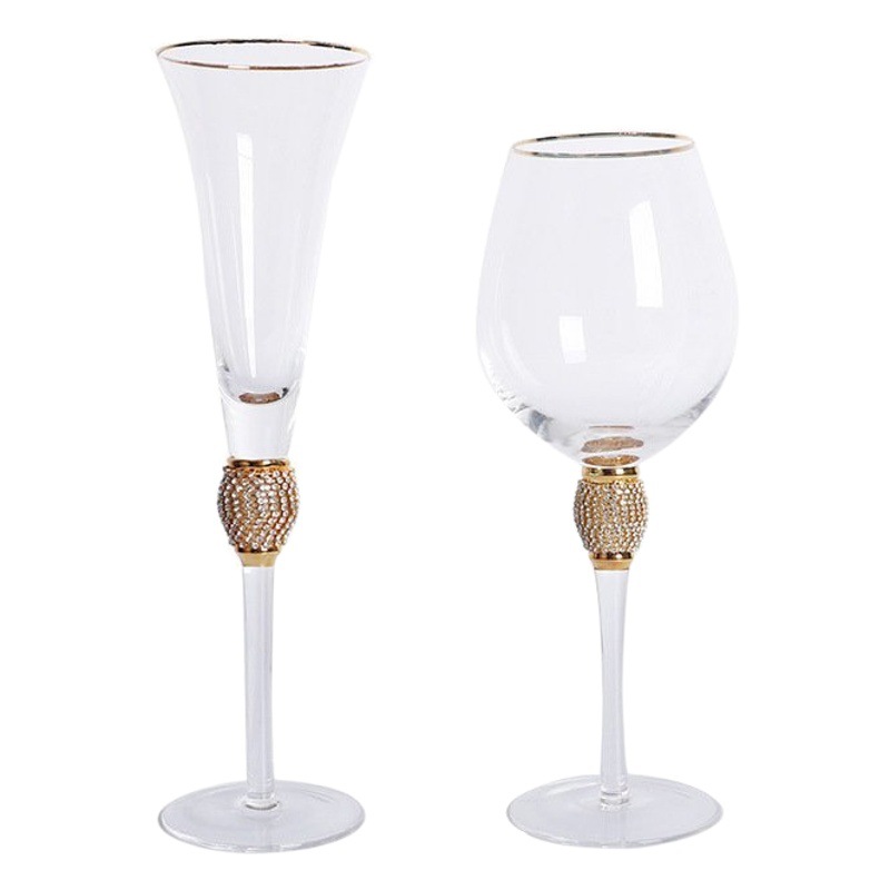 Vaso de cóctel de Phnom Penh envuelto con copa de vino de diamantes copa de champán