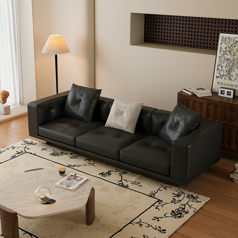 迪兰沙发佛山真皮沙发家具意式极简客厅轻奢高级感皮革沙发定制