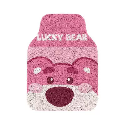 Universal Foot Pad Floor Mats - pink-bear-head-48645cm-wire-ring-front-1-piece