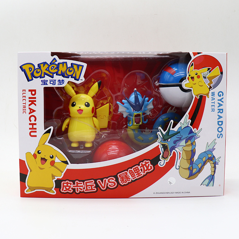 SC Johnson Pokémon Pikachu Pogaman juguetes Pokémon mascotas Genie jugadores de fútbol modelo de muñeca