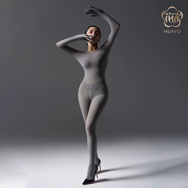 Gray [Feet-120D Velvet Onesie]