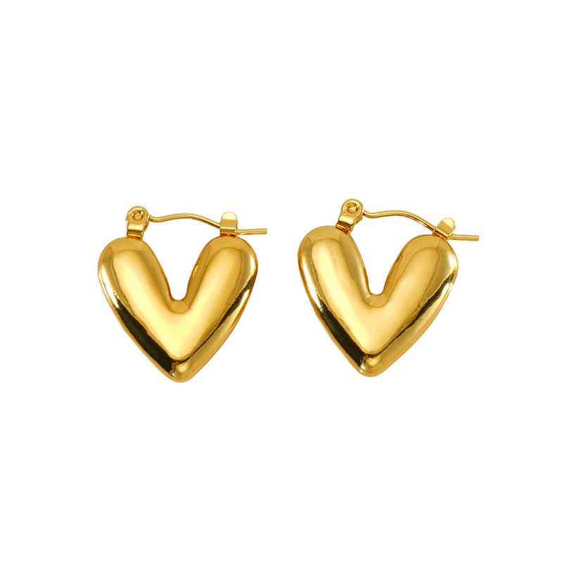 15g Weight 304 Stainless Steel Ear Needle Material Hoop Earrings Classification 1 Pair Quantity Outdoor, Shopping Occasion 304 Stainless Steel Material Geometric, Heart Shape, Eye Pattern Women's Gender Plating Design Basic, Modern Style, Classic Style Style 1 Pair Basic Modern Style Classic Style Geometric Heart Shape Eye Plating 304 Stainless Steel Hoop Earrings 9