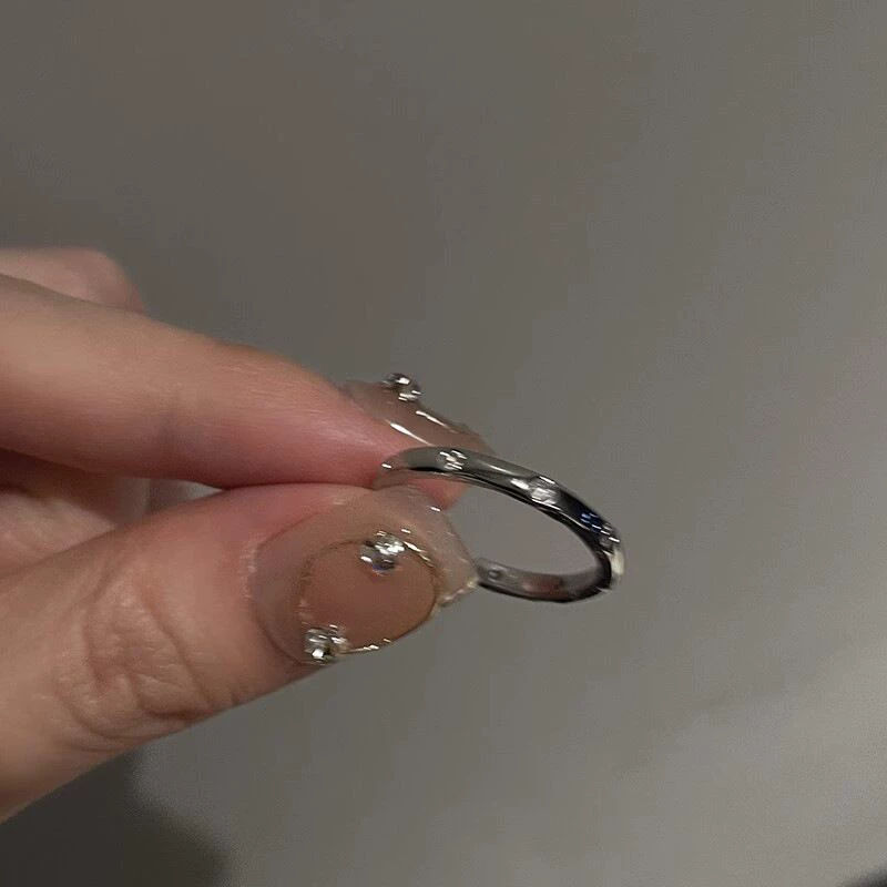 Adjustable universal ring, light-luxury style, high-quality alloy, simple elegant for index finger