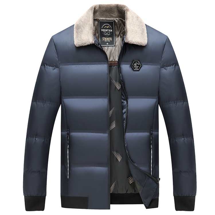 Men's Cotton-padded Clothes, Cotton-padded Clothes, Warm Men's Clothing, Loose Lapel Collar, Fur Collar Jacket._viptrois.com
