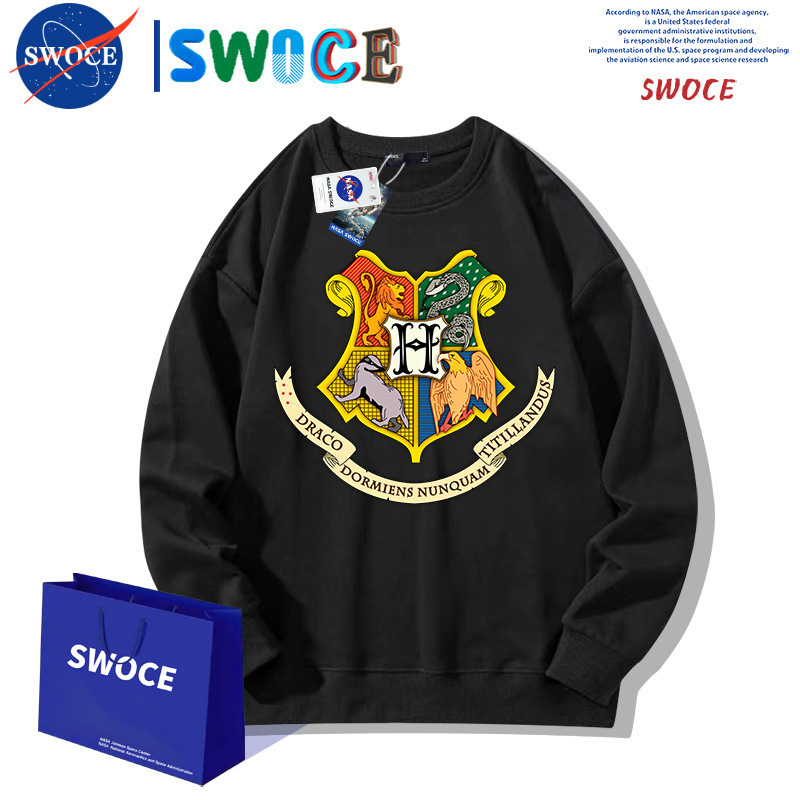 Harry Potter Harry Potter hooded sweater men's and women's spring and autumn wear American simple casual long-sleeved jacket Harry Potter Harry Potter hooded sweater men's and women's spring and autumn wear American simple casual long-sleeved jacket