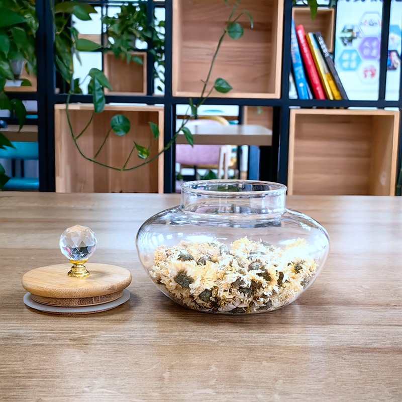 Large Candy and Grain Storage Jar, Vintage Glass Tea Jar with Cloth Lid, High Borosilicate Glass Jar, Transparent Sealed Jar