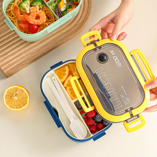 Lunchbox Double-layer Bento Box Student Divided Rice Container Microwave Dedicated Office Worker Portable Lunch Box