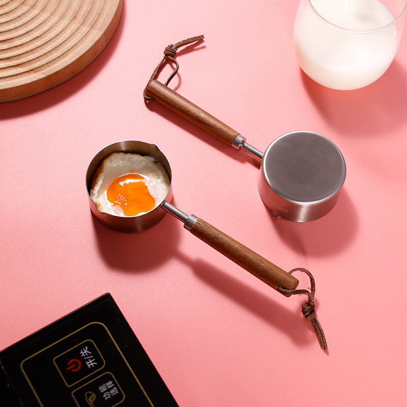 304 stainless steel small milk pan oil pouring pan chocolate butter melting pan non-stick pan bottom oil pouring pan