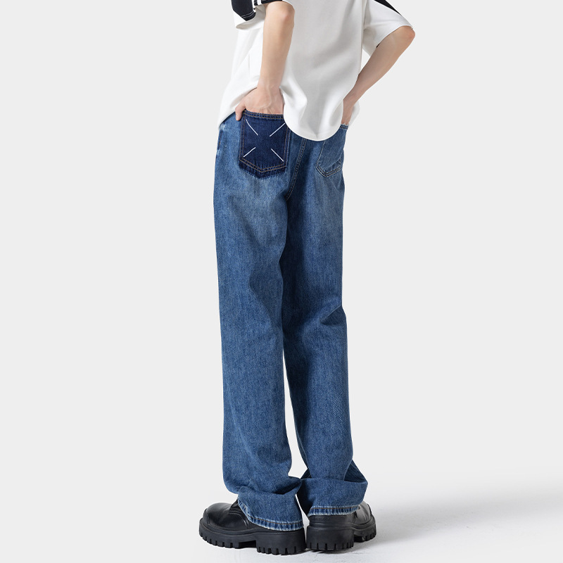 American Trendy Margiela Jeans for Men 2024 Autum New Trendy Brand Straight High Street Casual Pants for Men American Trendy Margiela Jeans for Men 2024 Autum New Trendy Brand Straight High Street Casual Pants for Men