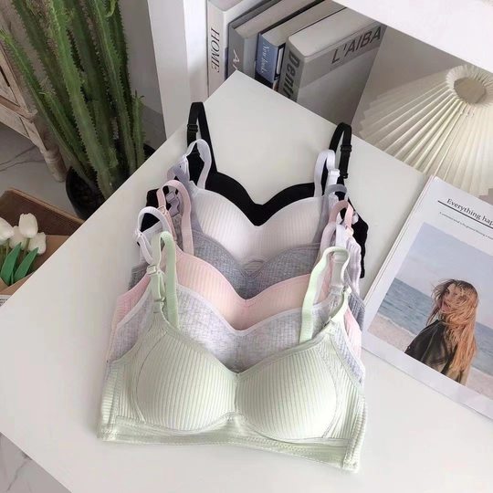 Pure cotton underwear without steel ring gathered small chest students High School Students national clothing girls junior high school students puberty development bra