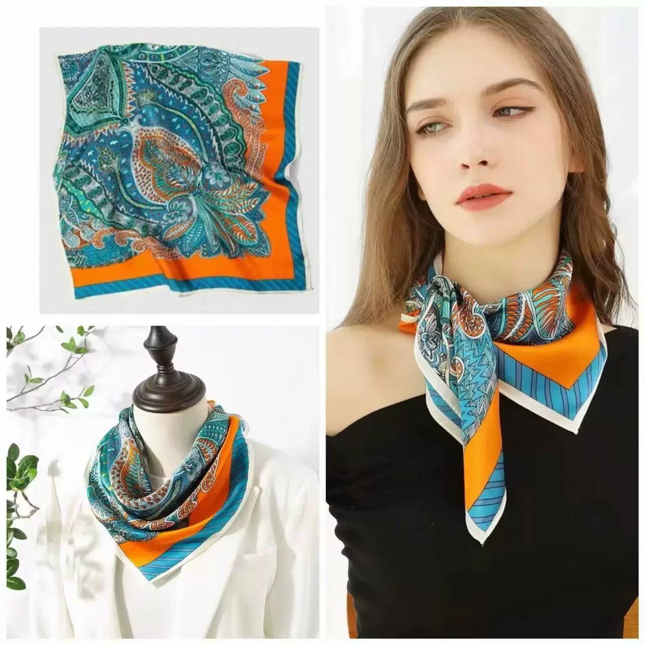 Летняя модная retro маленькая косынка, аксессуар