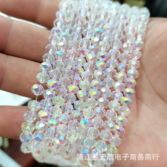 Honyun クリスタルフラットビーズ AB カラー diy ファセットガラスルースビーズ衣類アクセサリーブレスレットヘアアクセサリーアクセサリー