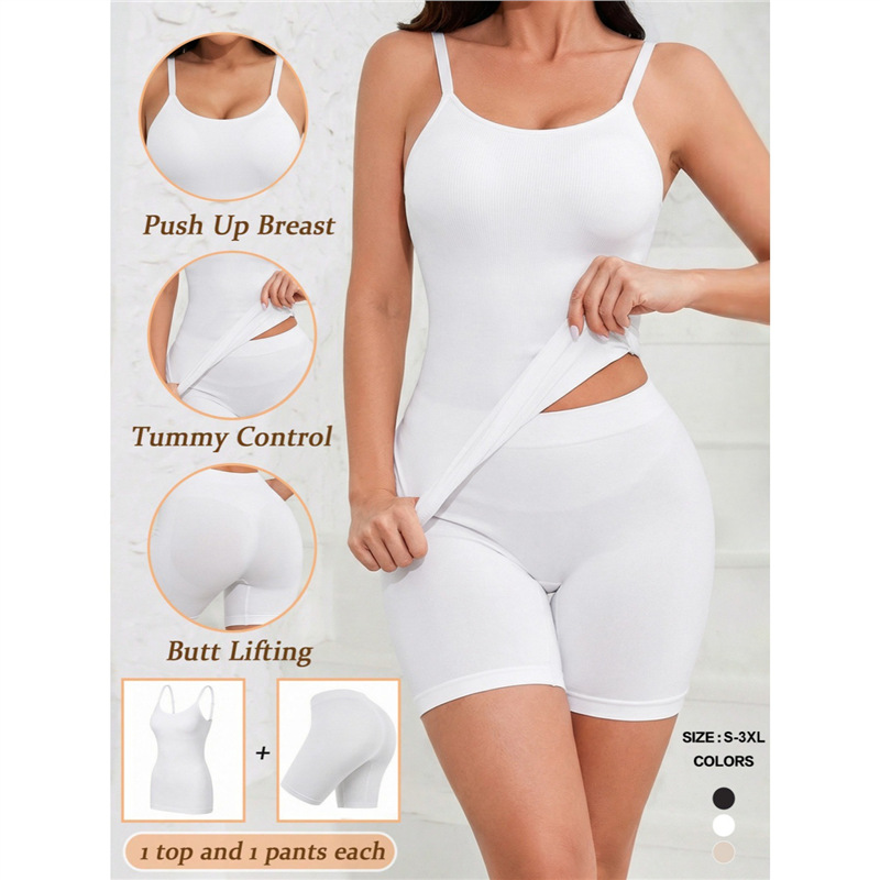 Conjunto Moldeador de Dos Piezas para Mujer de Nailon Sin Costuras Levanta Glúteos image 8