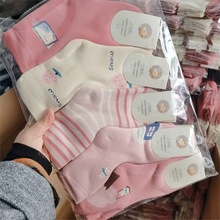 六指鼠女童冬季加厚毛圈袜小中大童棉袜保暖加长公主中筒袜3-15岁