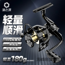 2025爆款纺车轮全金属鱼轮远投海竿轮折叠摇臂微物路亚直柄渔轮斜