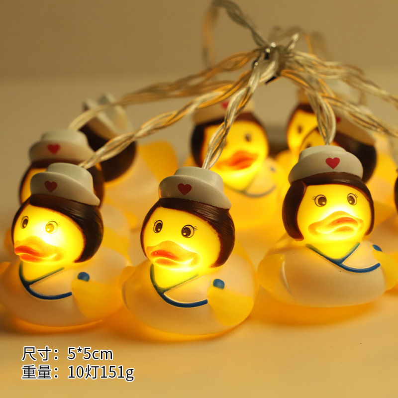 Luces LED de Navidad, luces LED de vinilo con forma de animales, luces de Navidad con forma de pato de dibujos animados, luces de Navidad de Amazon, luces decorativas navideñas