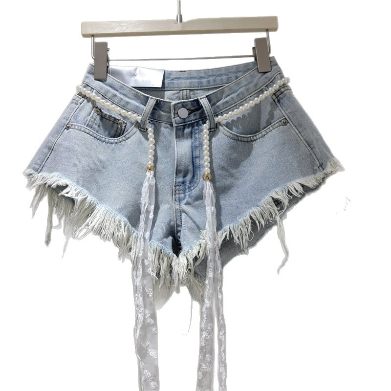 Shorts Vaqueros Cortos con Flecos y Roturas para Mujer image 5