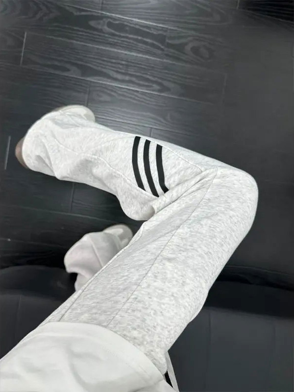 cleanfit条纹运动卫裤男款秋季美式重磅三条杠裤子直筒宽松休闲裤|undefined