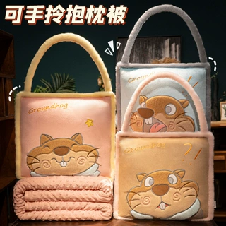 抱枕被子两用毯子二合一办公室午睡汽车车用车载折叠加厚靠枕枕头