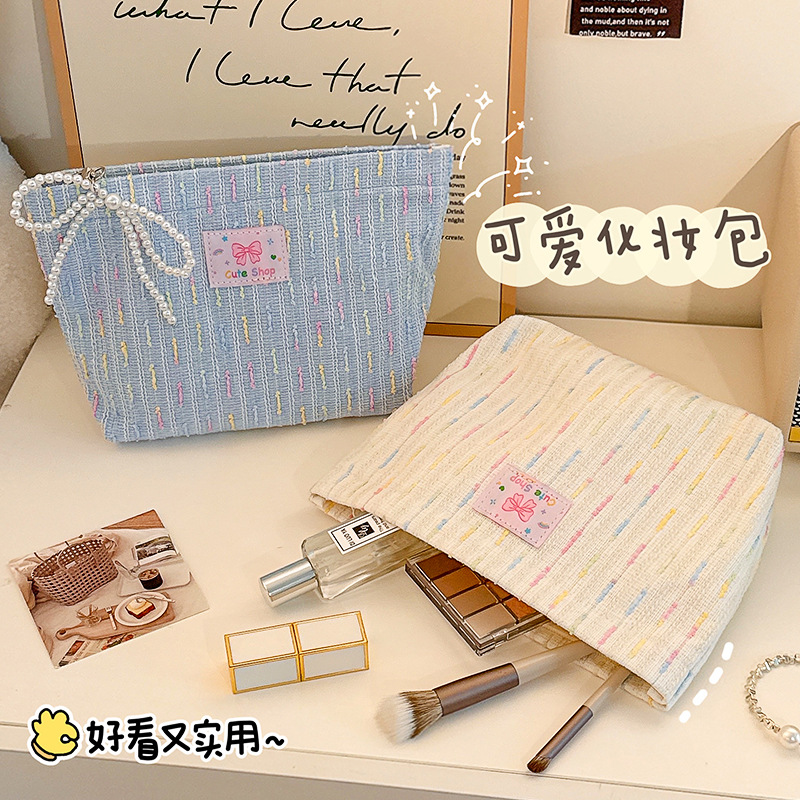 Bolsa de cosméticos de mano Bolsa de almacenamiento de estilo fragante pequeña Bolsa de almacenamiento portátil de viaje Monedero grande Bolsa de oficina al por mayor