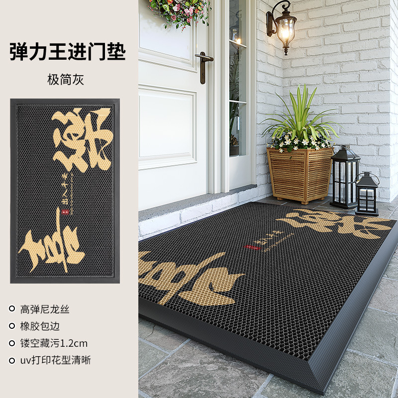 跨境入户门地垫高级感进门耐脏防滑脚垫家用门口免洗地毯室外防水|undefined