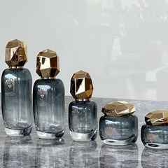 不规则な形100mlローションボトル50Gクリームボトル名水美人乳エッセンスクリームセットガラス空ボトル