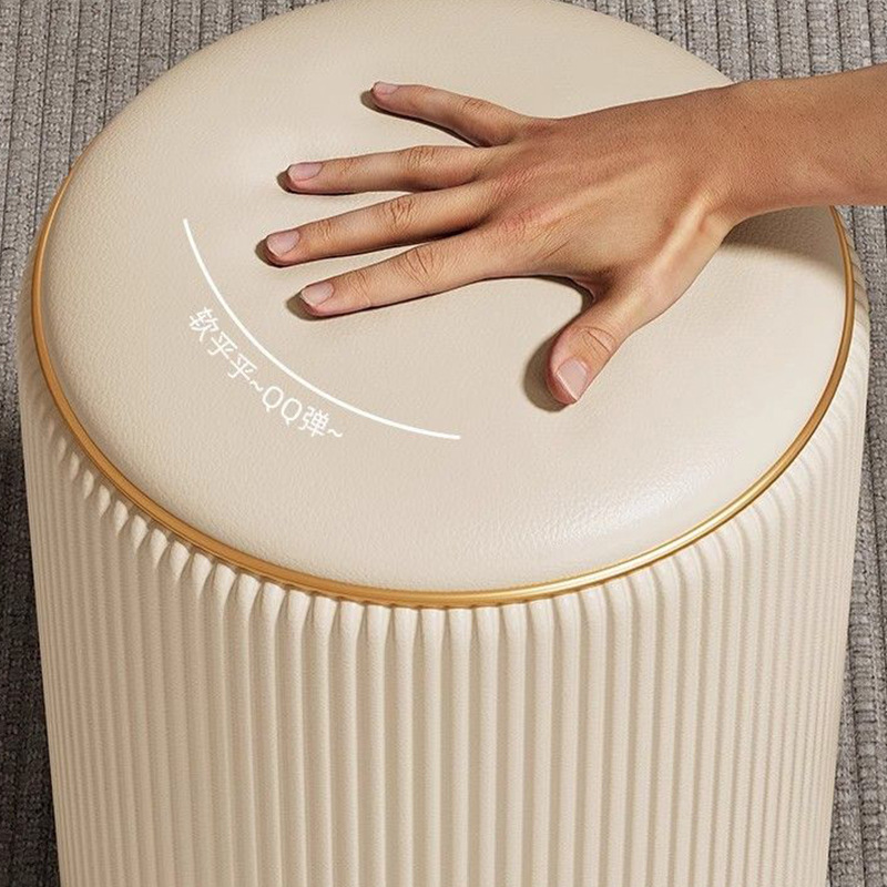 家庭用低椅子、丸椅子、モダンでシンプルなネット人気椅子、靴交換用椅子、リビングルーム用コーヒーテーブル、無垢材で耐久性のある革張り椅子|undefined