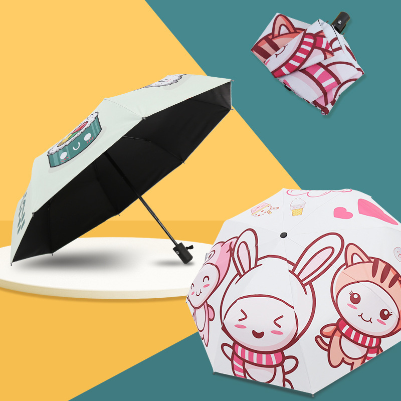 Automatic Children's Umbrella for Boys and Girls Primary School Children's Kindergarten Children's Baby Super Light Cute Cartoon Princess Small Umbrella